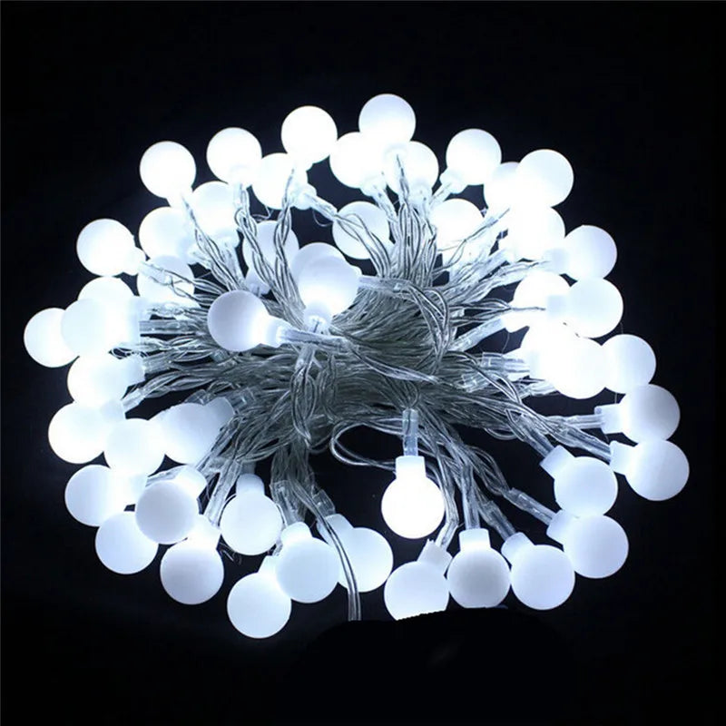 ECLH 5M/10M 100 LED Garland String Fairy Ball Light For Wedding Christmas Holiday Decoration Lamp Festival Outdoor Lighting 220V