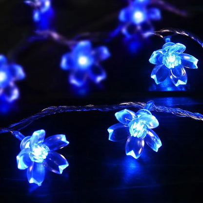 Christmas Decoration Festoon LED Light Cherry Blossom Battery Operated Garland 3-10m For Party/Wedding/Room/Home Decor Plug in