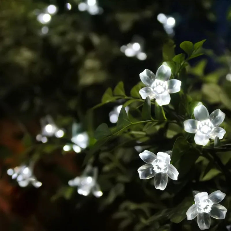 Christmas Decoration Festoon LED Light Cherry Blossom Battery Operated Garland 3-10m For Party/Wedding/Room/Home Decor Plug in