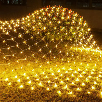 1.5X1.5/10x1/6x4M Led Net Mesh String Light Outdoor Curtain Icicle Light Christmas Garland Light For Garden Party Holiday Decor