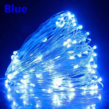 Led Fairy Lights String Garland for Brithday Wedding Balcony Bedroom Night Light  Decororation 5M 10M Powered by USB Battery