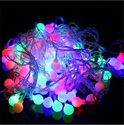 10/20/30/50m Ball LED String Lights Christmas Garland Lights Waterproof Outdoor Fairy Light Bulb For Wedding Garden Party Decor