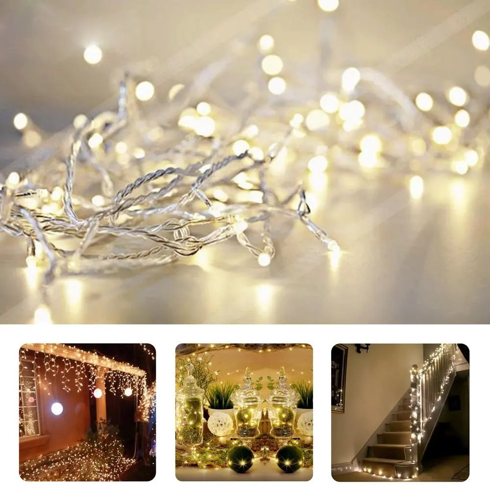 5m LED Garland String Light Battery Powered Fairy Light For Indoor Outdoor Christmas Wedding Street Waterproof Decor Lighting