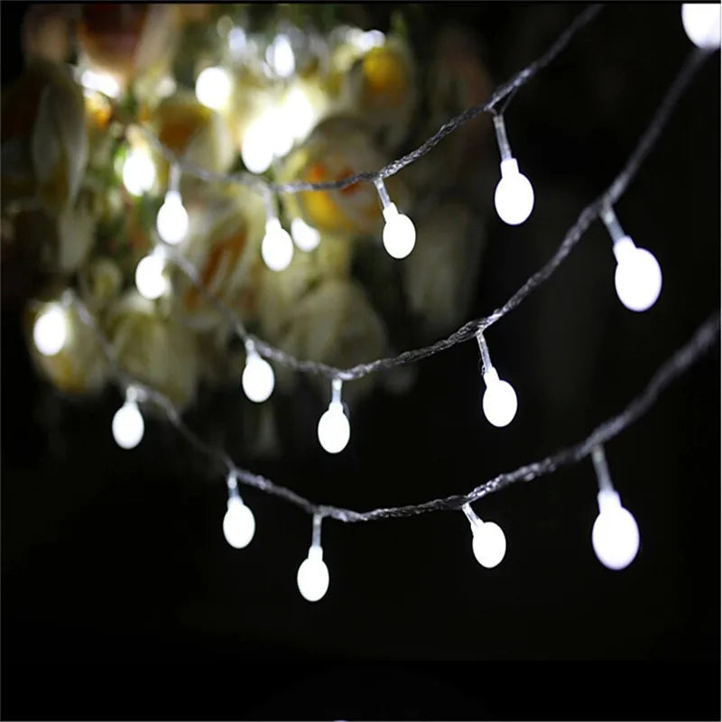 5M 10M 20M 30M 50M Garland LED Ball String Light Christmas Bulb Fairy String Decorative Lights for Home Wedding Party Decoration