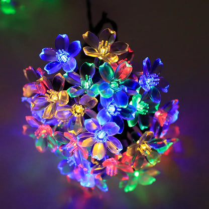 Christmas Decoration Festoon LED Light Cherry Blossom Battery Operated Garland 3-10m For Party/Wedding/Room/Home Decor Plug in