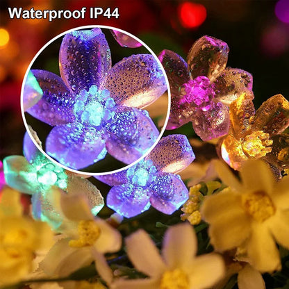 Christmas Decoration Festoon LED Light Cherry Blossom Battery Operated Garland 3-10m For Party/Wedding/Room/Home Decor Plug in