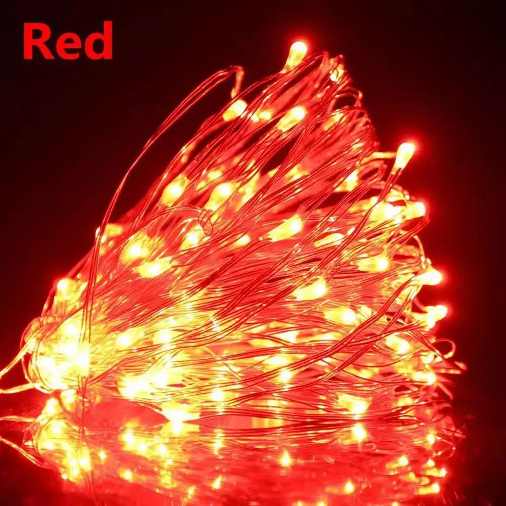 Led Fairy Lights String Garland for Brithday Wedding Balcony Bedroom Night Light  Decororation 5M 10M Powered by USB Battery