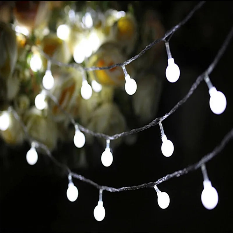 ECLH 5M/10M 100 LED Garland String Fairy Ball Light For Wedding Christmas Holiday Decoration Lamp Festival Outdoor Lighting 220V