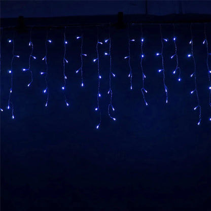 Christmas Lights Outdoor Decoration 5m Droop 0.4-0.6m Led Curtain Icicle String Lights Garden Xmas Party Decorative Lights