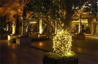 ECLH Christmas Lights 10M 20M 30M 50M 100M Led String 8 Function Christmas Lights 8 Colors For Wedding Party Holiday Lights