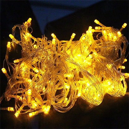 ECLH Christmas Lights 10M 20M 30M 50M 100M Led String 8 Function Christmas Lights 8 Colors For Wedding Party Holiday Lights