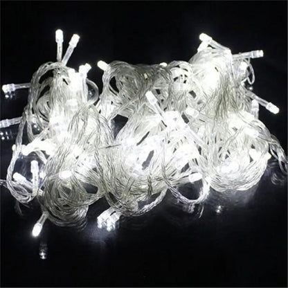 ECLH Christmas Lights 10M 20M 30M 50M 100M Led String 8 Function Christmas Lights 8 Colors For Wedding Party Holiday Lights