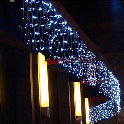 Christmas Lights Outdoor Decoration 5m Droop 0.4-0.6m Led Curtain Icicle String Lights Garden Xmas Party Decorative Lights