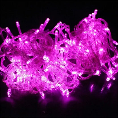 ECLH Christmas Lights 10M 20M 30M 50M 100M Led String 8 Function Christmas Lights 8 Colors For Wedding Party Holiday Lights