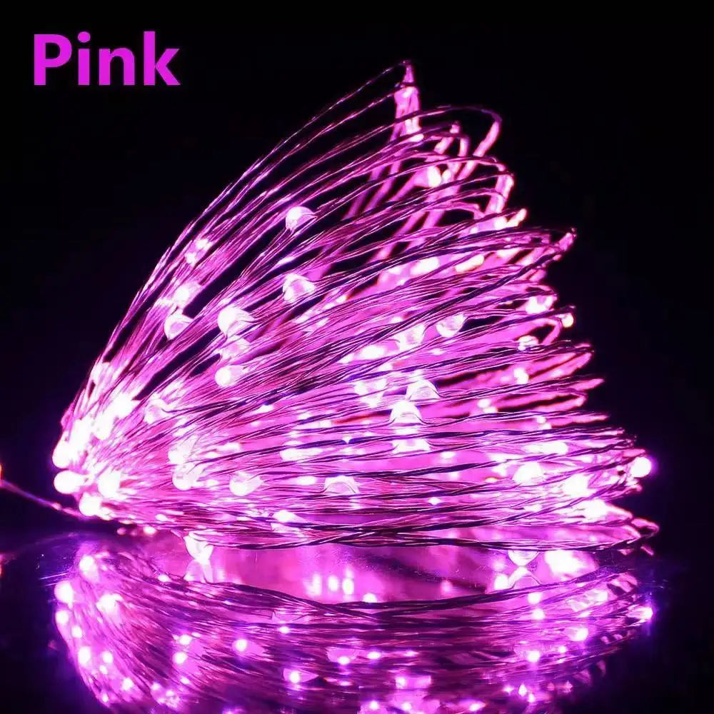 Led Fairy Lights String Garland for Brithday Wedding Balcony Bedroom Night Light  Decororation 5M 10M Powered by USB Battery