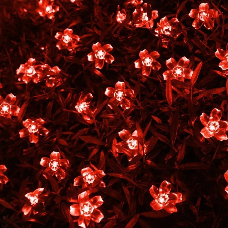 Christmas Decoration Festoon LED Light Cherry Blossom Battery Operated Garland 3-10m For Party/Wedding/Room/Home Decor Plug in