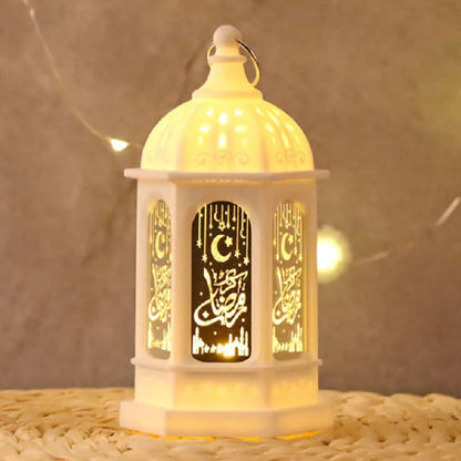 Muslim Ramadan Lantern Decor Ornament EID Mubarak LED Festival Night Light Eid Al Adha Gift Gurbang Ramadan Decoration for Home