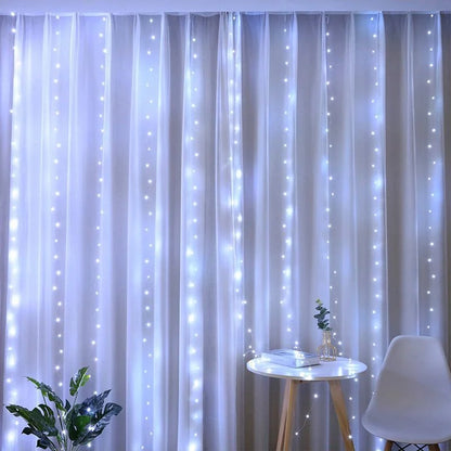 LED Curtain Garland on The Window USB Power Fairy Lights Festoon with Remote New Year Garland Led Lights Christmas Decoration