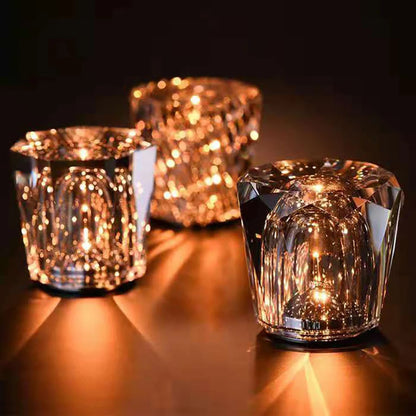 K9 crystal rechargeable table lamp bar atmosphere led table lamp restaurant living room new diamond night lamp bedroom lamp