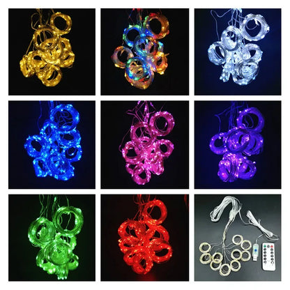 3M 4M 6M LED 8 Mode Fairy Light Wedding Party Decor Christmas Holiday Light Garland Birthday Decoration USB Curtain String Light