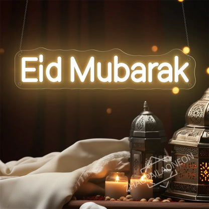 Eid Mubarak Neon Led Sign Ramadan Neon Lights Room Decoration Bedroom Decor Neon Light Wall Decoration Led Lamp USB Home Light