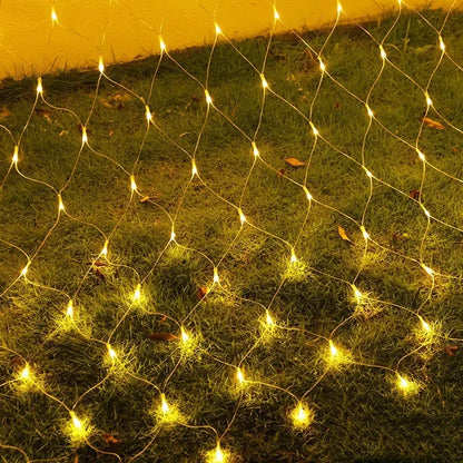 1.5x1.5M 3x2M 6x4M LED Net Mesh Fairy String Light Garland Window Curtain Christmas Fairy Light Wedding Party Holiday Light