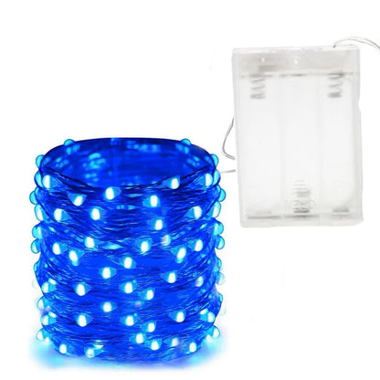 50Leds 100Leds Battery String Fairy Lights Copper Wire Christmas Light  Wedding Party Holiday Fairy Lights Battery Power Supply