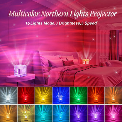 Dynamic Aurora 16 Colors Flame Crystal Lamp