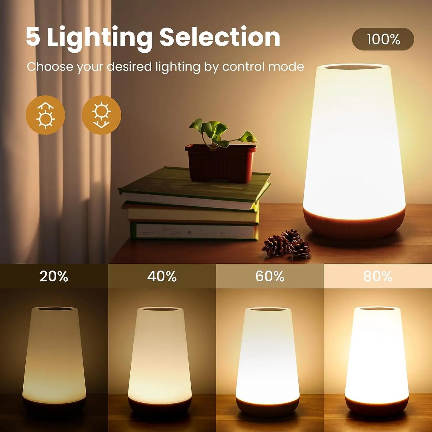 Touch Bedside Light, Bedroom Night Light/remote Control Desk Light, Dimmable, 13 Color Color Changing Small Night Light