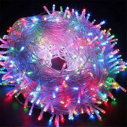 ECLH Christmas Lights 10M 20M 30M 50M 100M Led String 8 Function Christmas Lights 8 Colors For Wedding Party Holiday Lights