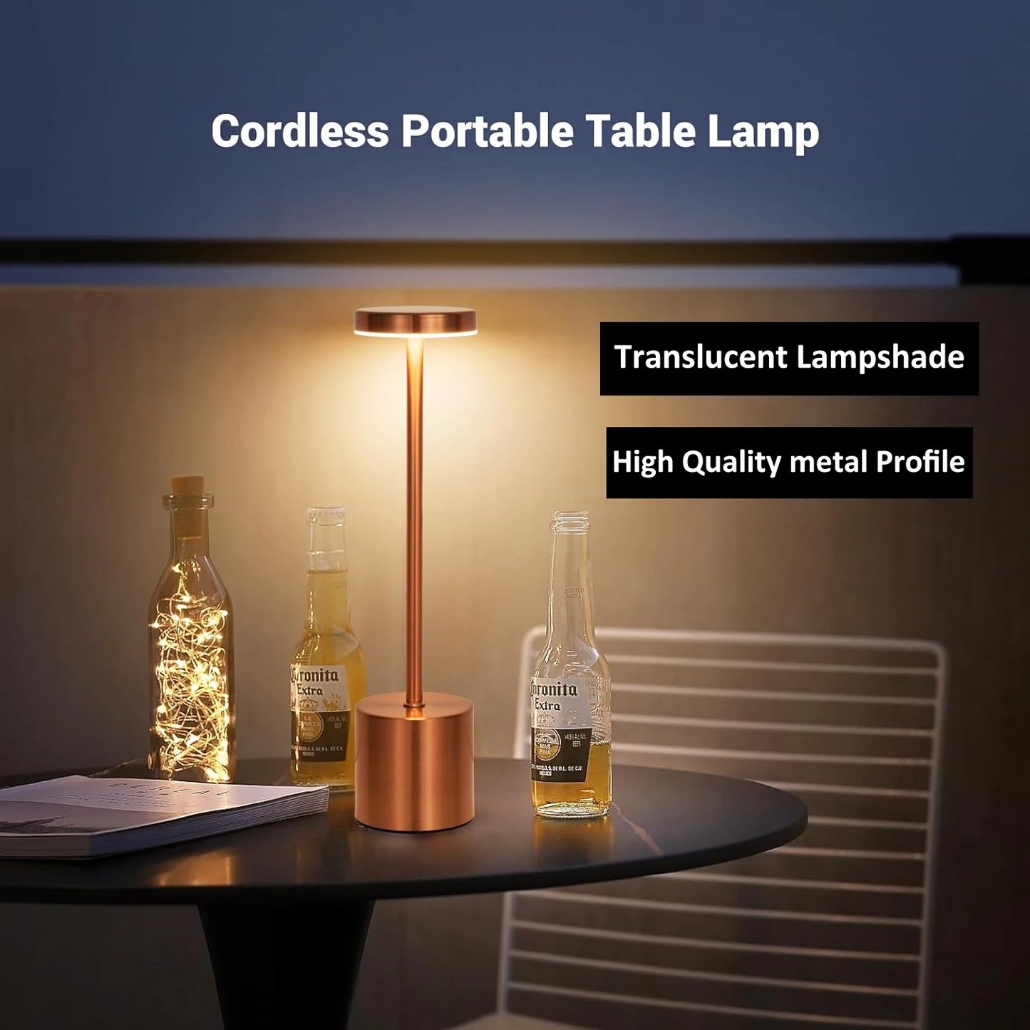 LED Desk Lamp Usb Rechargeable Table Lamp Bar Restaurant Ambiance Wireless Touch Lamps Waterproof Led Lights For Hotel Bedroom