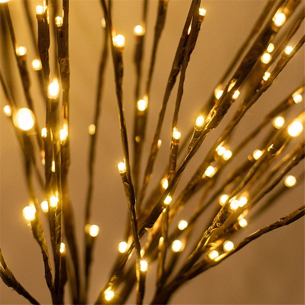 20leds LED Branch Light Battery Powered Willow Branch Lamp Artificial Branch Twig Vase Led Lights for Party Fairy DIY Room Decor