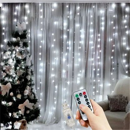 6/3M LED Curtain Garland USB String Lights Fairy Festoon Remote Control New Year Christmas Halloween Decorations for Home Room