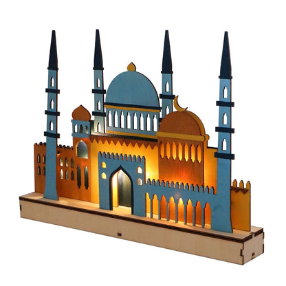 Led Wooden Ornament Bedroom Table Lamp Home Decor For Ramadan Eid Mubarak Muslim Islam Eid Party