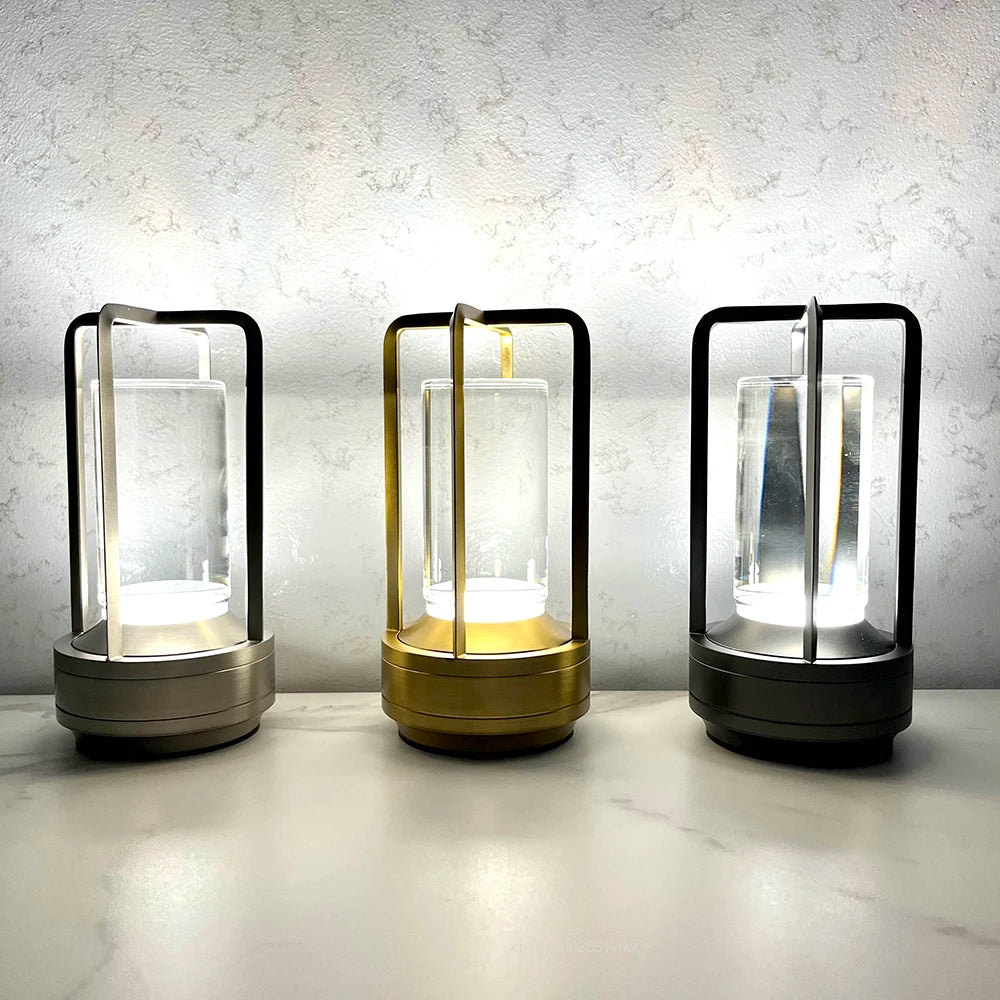 LED Crystal Rechargeable Table Lamp