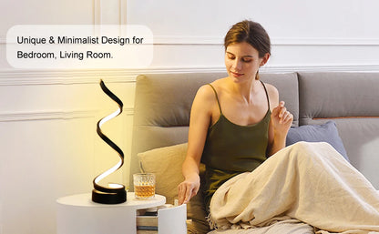 Table Lamps for Living Room,Modern Spiral Dimmable LED Table Lamp, Small Bedside Lamps, Nightstand Lamp for Bedroom Office Home