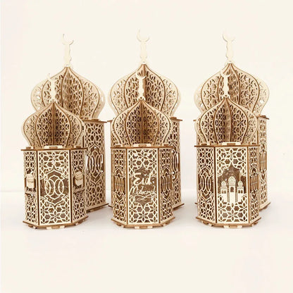 Ramadan Countdown Calendar Eid Mubarak Wooden Ornament 2023 Ramadan Decoration for Home Islam Muslim Party Decor Ramadan Kareem