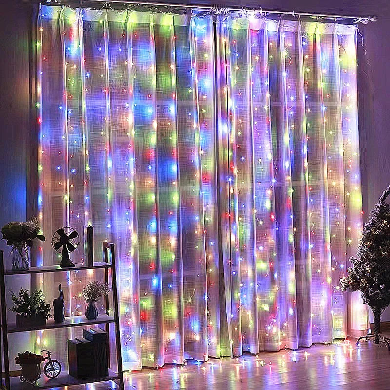 3M 4M 6M LED 8 Mode Fairy Light Wedding Party Decor Christmas Holiday Light Garland Birthday Decoration USB Curtain String Light