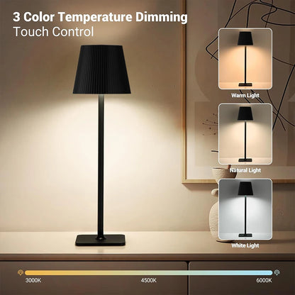 LED Desk Lamp Bar Restaurant Ambiance Wireless Table Lamps Study Office Light Waterproof Touch Lamps For Bedroom Hotel Bar