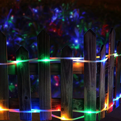 Waterproof Garland 200/300LEDs Tube String Lights Outdoor 8 Modes Christmas Fairy Lights for Garden Party Wedding New Year Decor