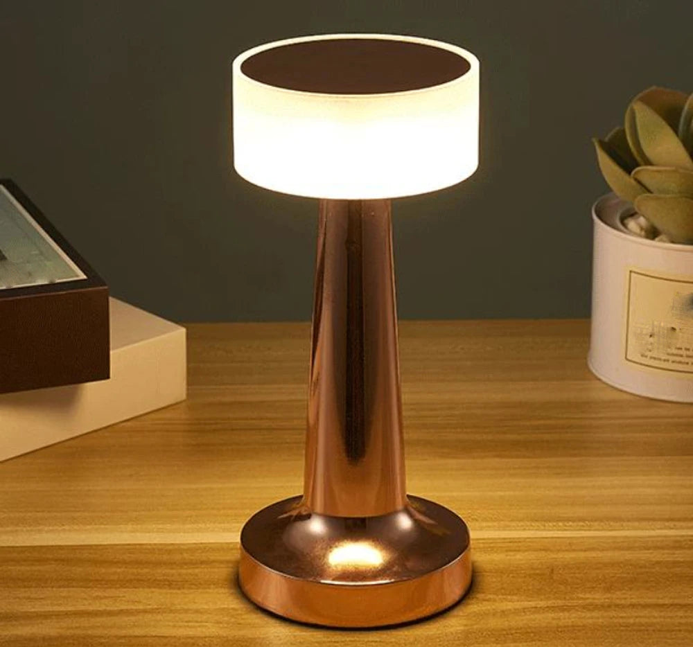 LED Table Lamp Touch Sensor Rechargeable Desktop Night Light Wireless Reading Lamp for Restaurant Hotel Bar Bedroom Decor Light