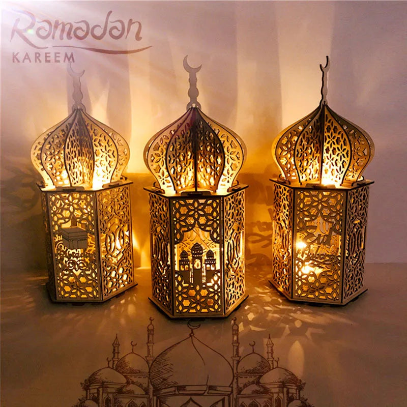 Ramadan Countdown Calendar Eid Mubarak Wooden Ornament 2023 Ramadan Decoration for Home Islam Muslim Party Decor Ramadan Kareem