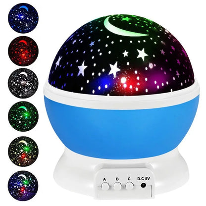 Starry Projector Night Light Rotating Sky Moon Lamp Galaxy Lamps Home Bedroom DecorationStarlight Christmas Lights for Kids Gift