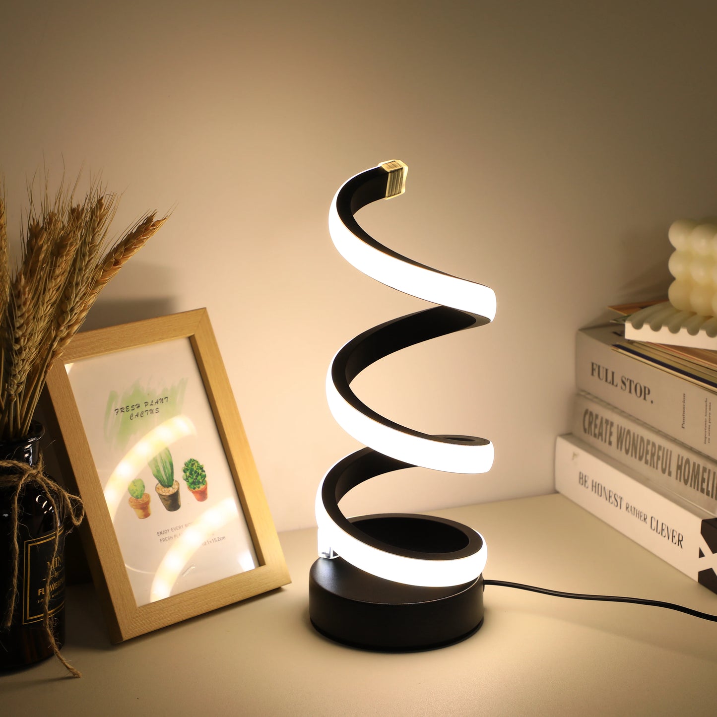 1PC Modern S Desk Lamp USB External Luminescent Tricolor Bedroom Desktop Decorative Eye Lamp