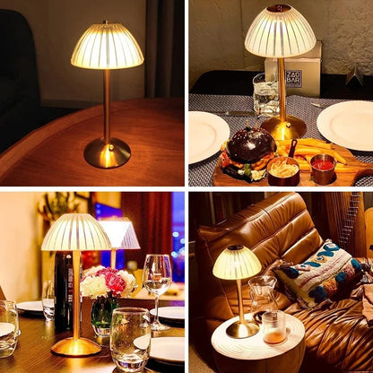 LED Table Lamp Touch Sensor Dimmable Desktop Night Light Rechargeable Wireless Reading Lamp for Hotel Bar Bedroom Decor Light