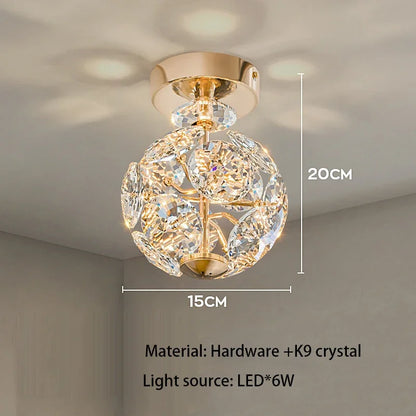 Modern K9 Pure Crystal Small Chandelier Light Lluxury Crystal