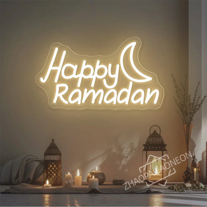 Eid Mubarak Neon Led Sign Ramadan Neon Lights Room Decoration Bedroom Decor Neon Light Wall Decoration Led Lamp USB Home Light