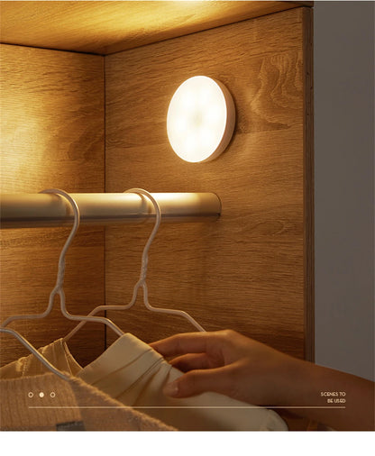 LED Intelligent Human Induction Night Lamp PIR Motion Sensor Lights USB Charging Emergency Automatic Lighting Bedside Home Lamp