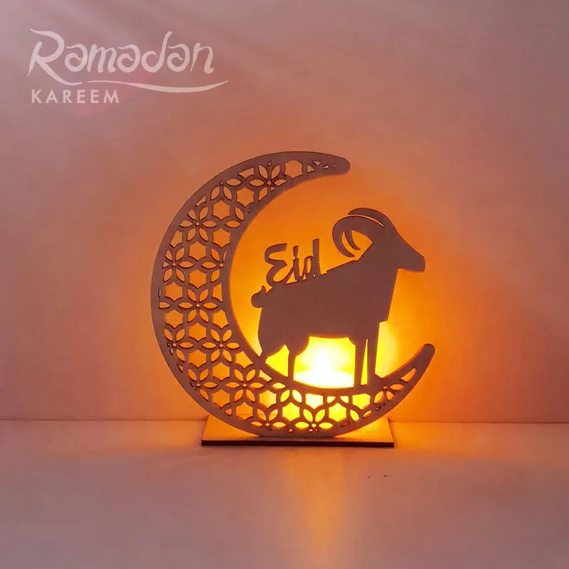 Ramadan Countdown Calendar Eid Mubarak Wooden Ornament 2023 Ramadan Decoration for Home Islam Muslim Party Decor Ramadan Kareem