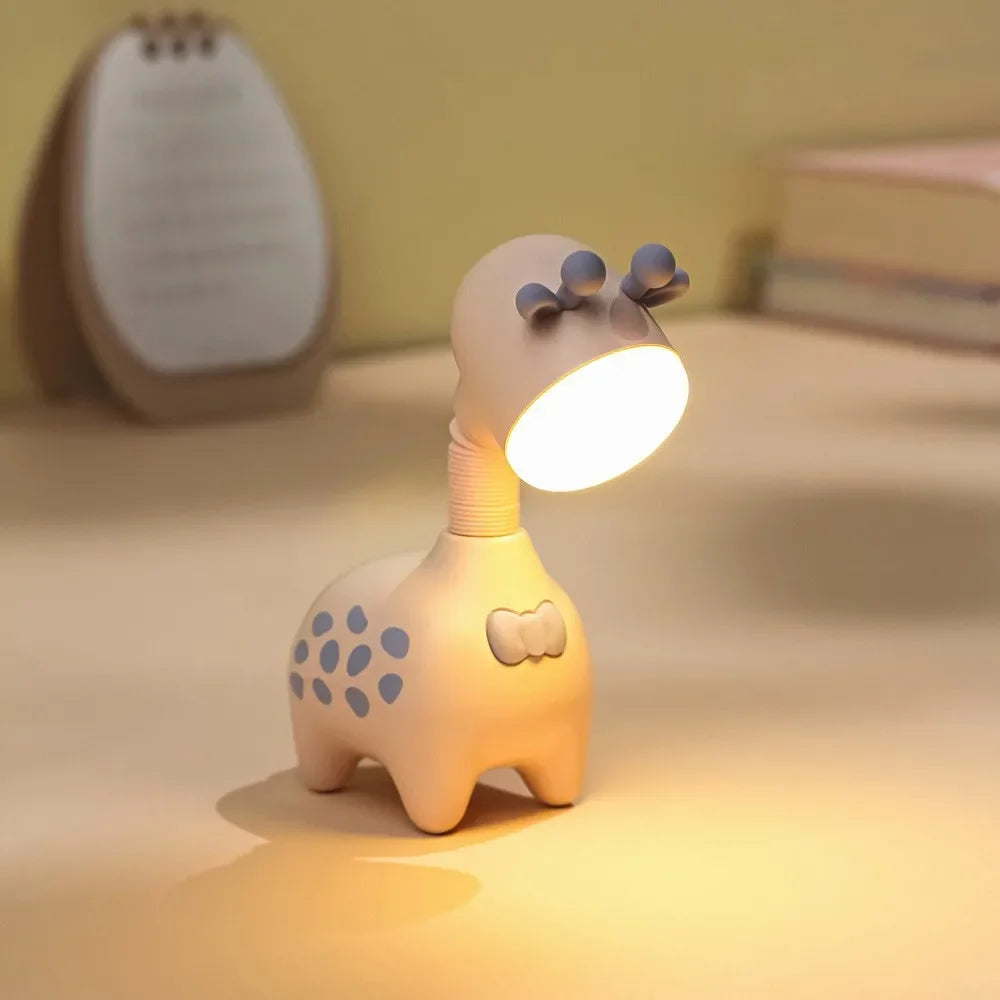 Cute Giraffe Shaped Night Light DIY Scalable Desk Lamp Led Table Light Mini Desktop Ornament Living Room Decor Kids Holiday Gift